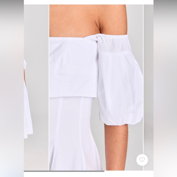 STAUD Palermo Off the Shoulder Stretch Poplin Dress - Picture 4 of 13